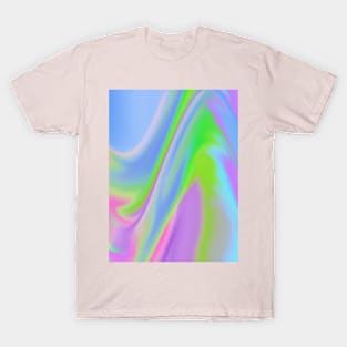 Iridescent - Lava Colorful Purple Green Pink Blue T-Shirt